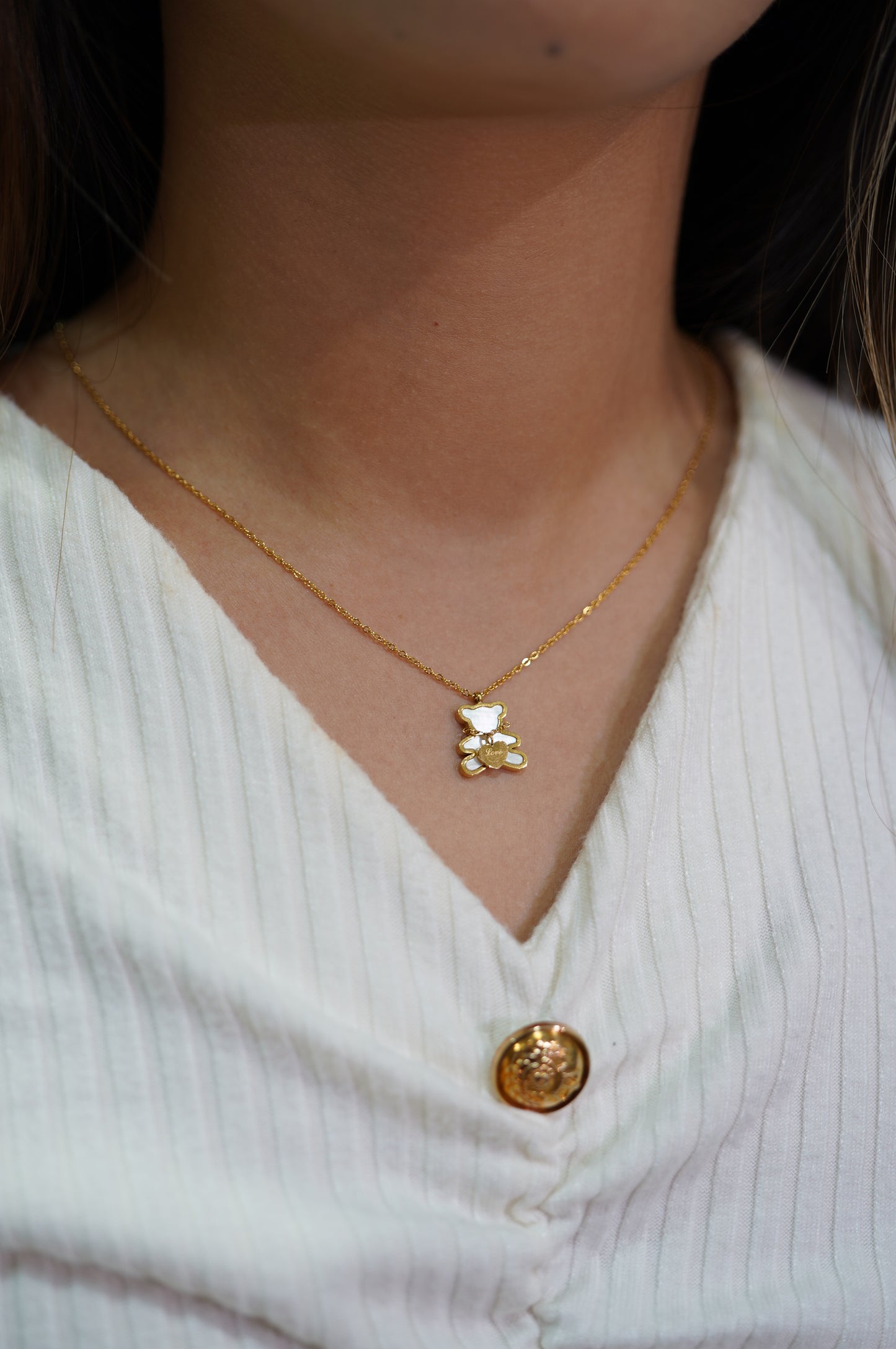Bear Mother Shell Necklace