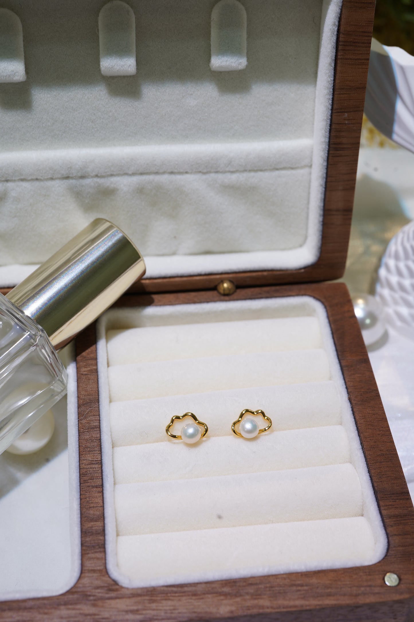 Mini Cloud Freshwater Pearl Earrings