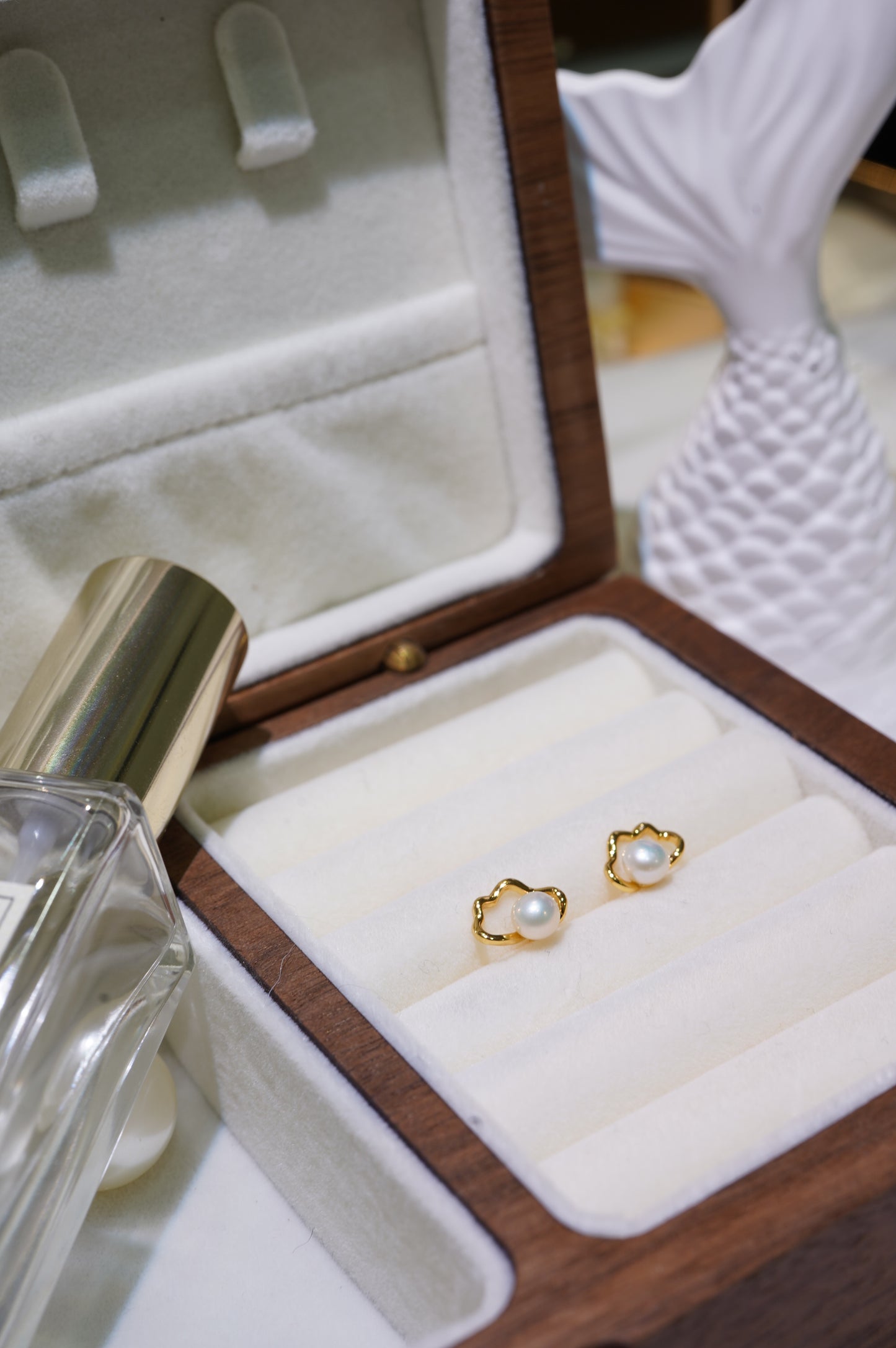 Mini Cloud Freshwater Pearl Earrings