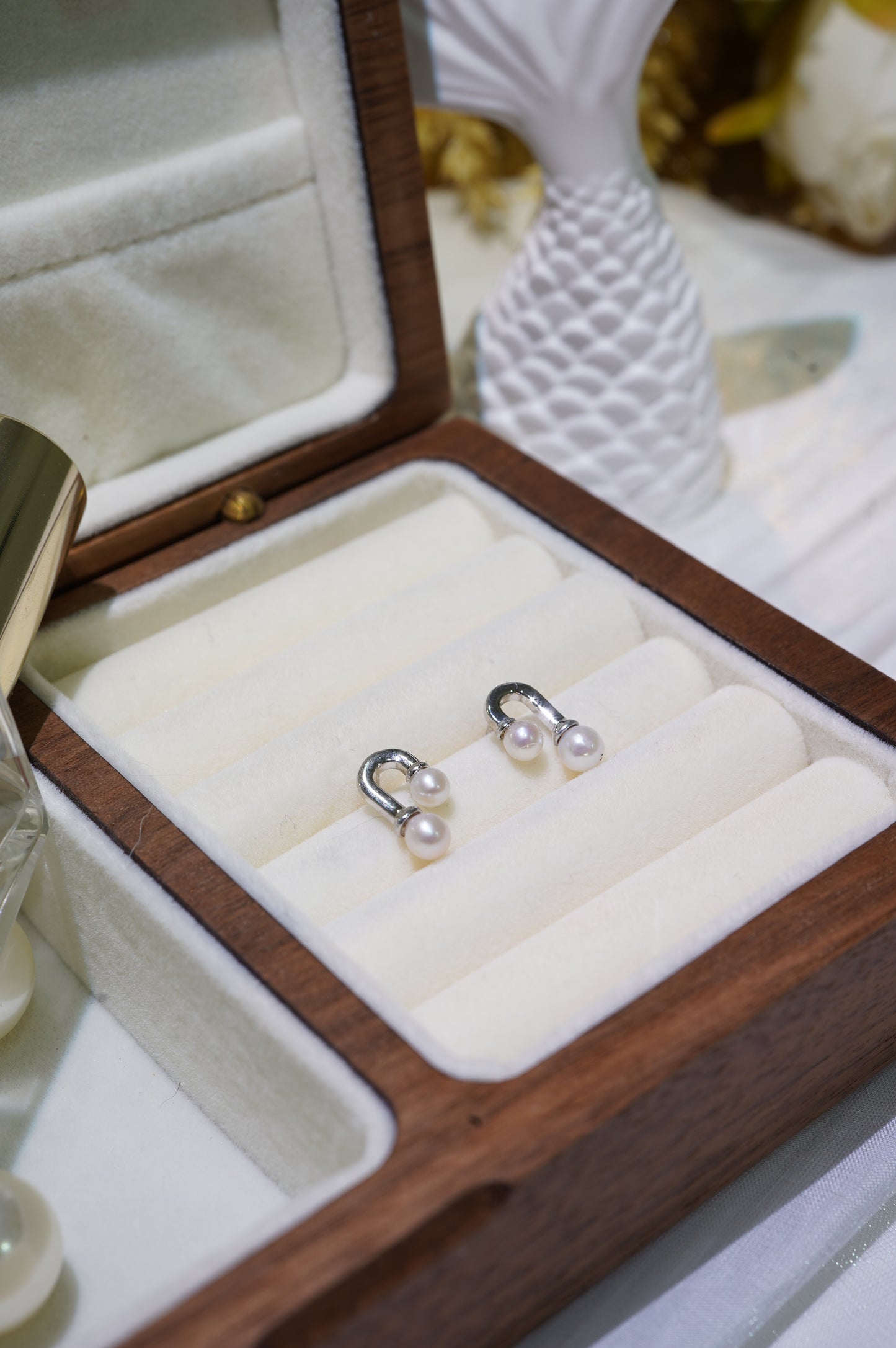 Mini Music Notes Freshwater Pearl Earrings