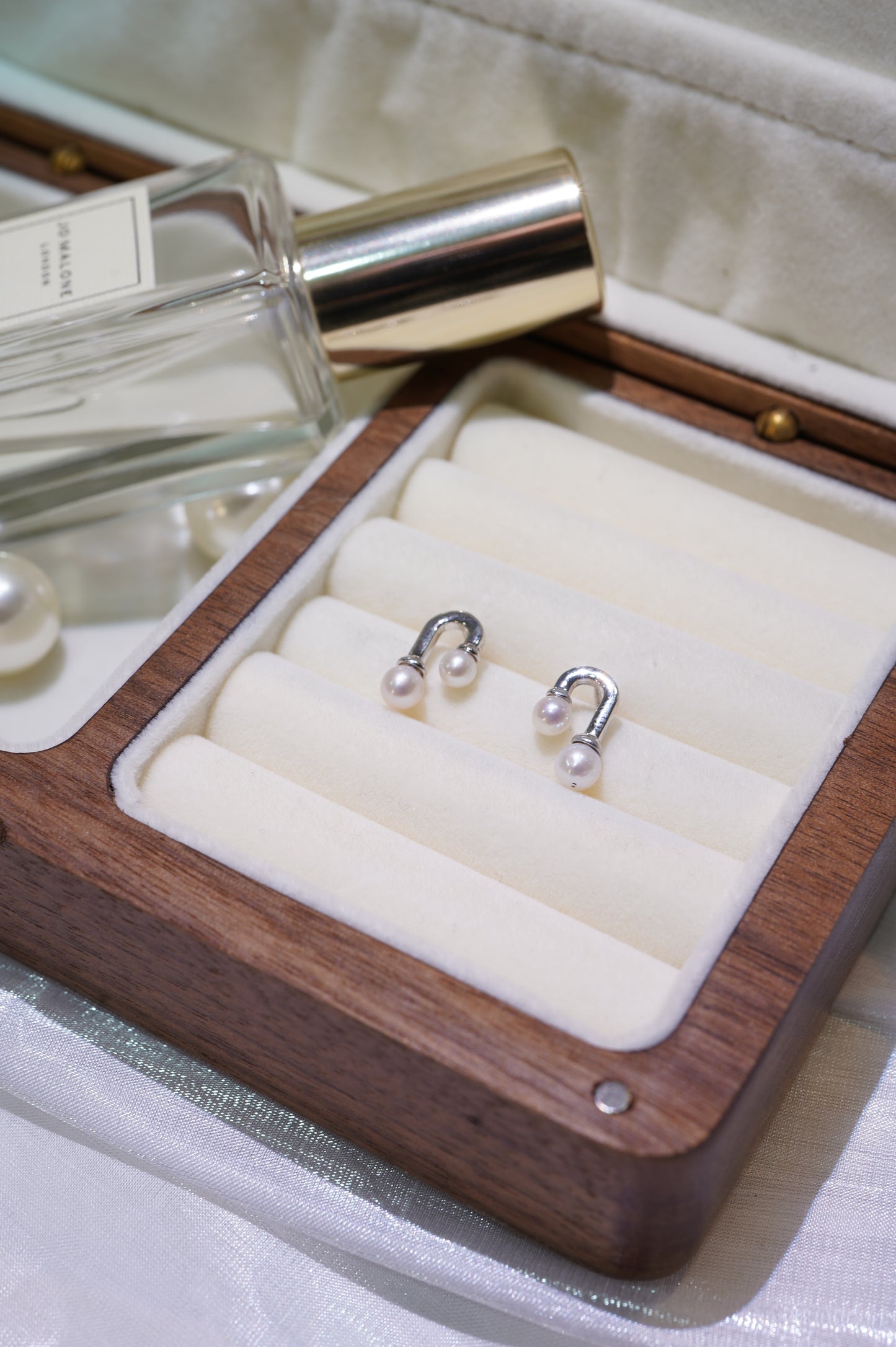 Mini Music Notes Freshwater Pearl Earrings