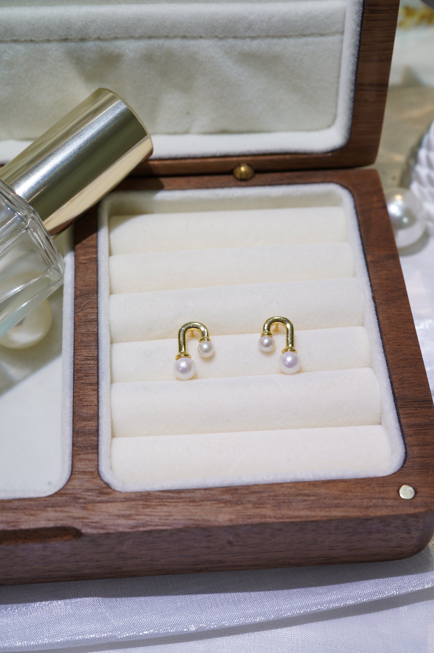 Mini Music Notes Freshwater Pearl Earrings