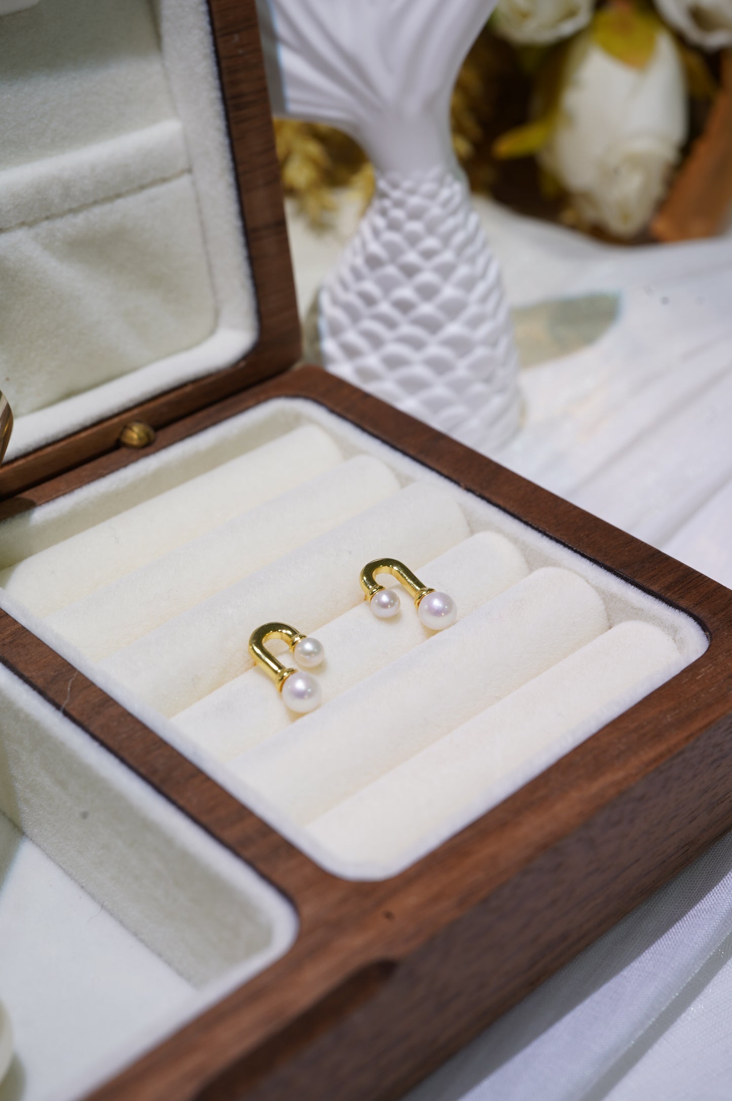 Mini Music Notes Freshwater Pearl Earrings