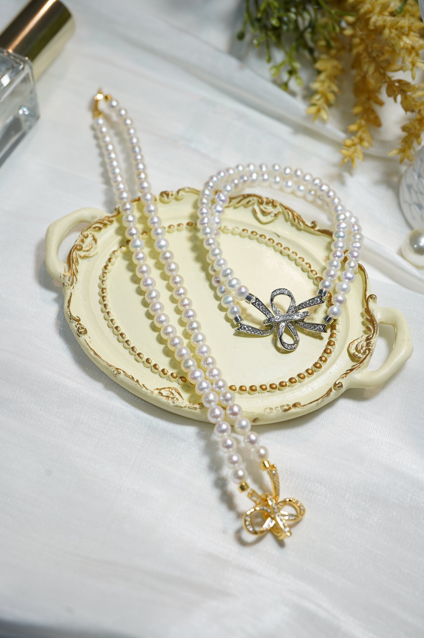 'Double Bow' Freshwater Pearls Bracelet