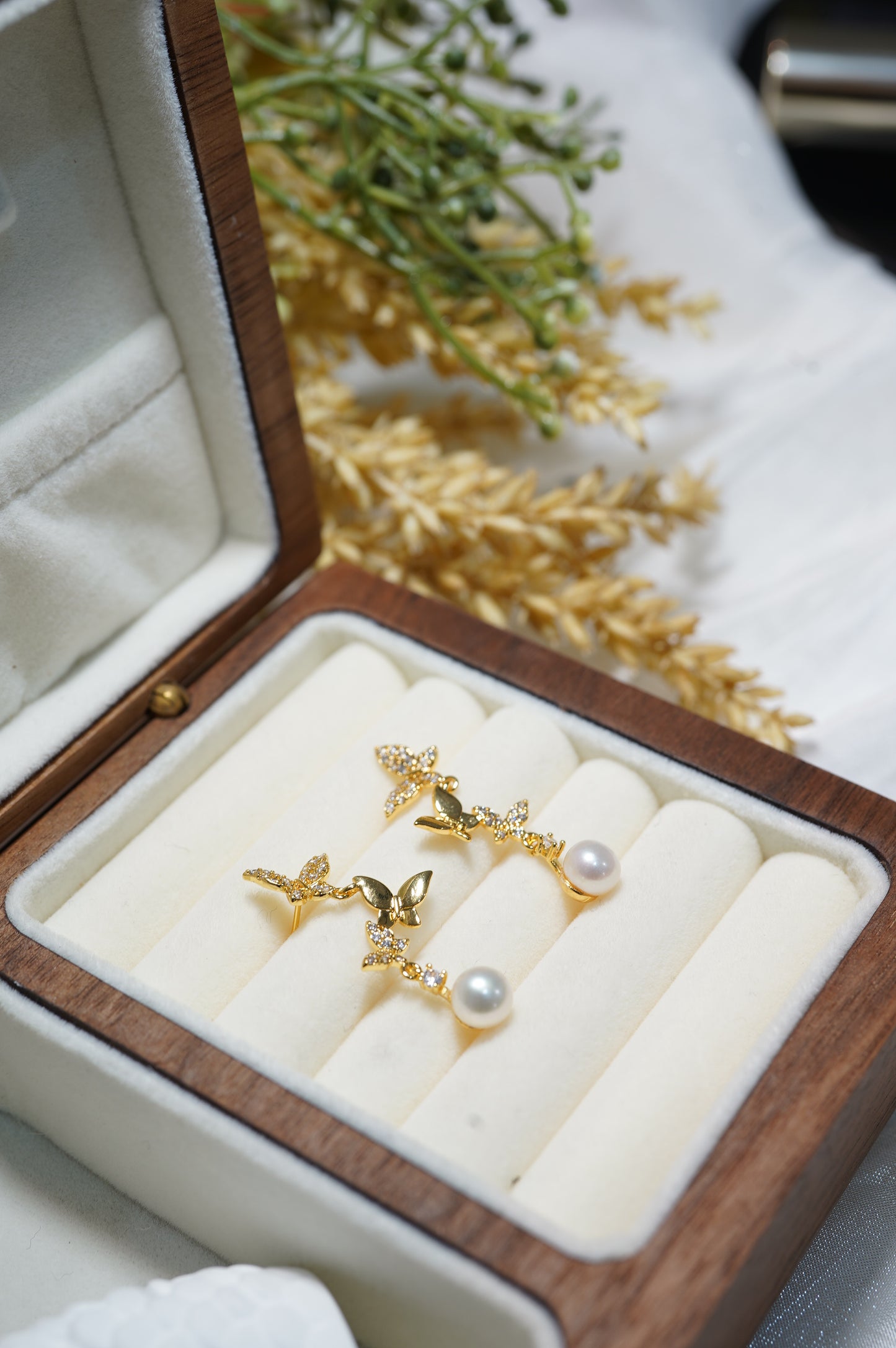 Butterfly Freshwater Drop Earrings