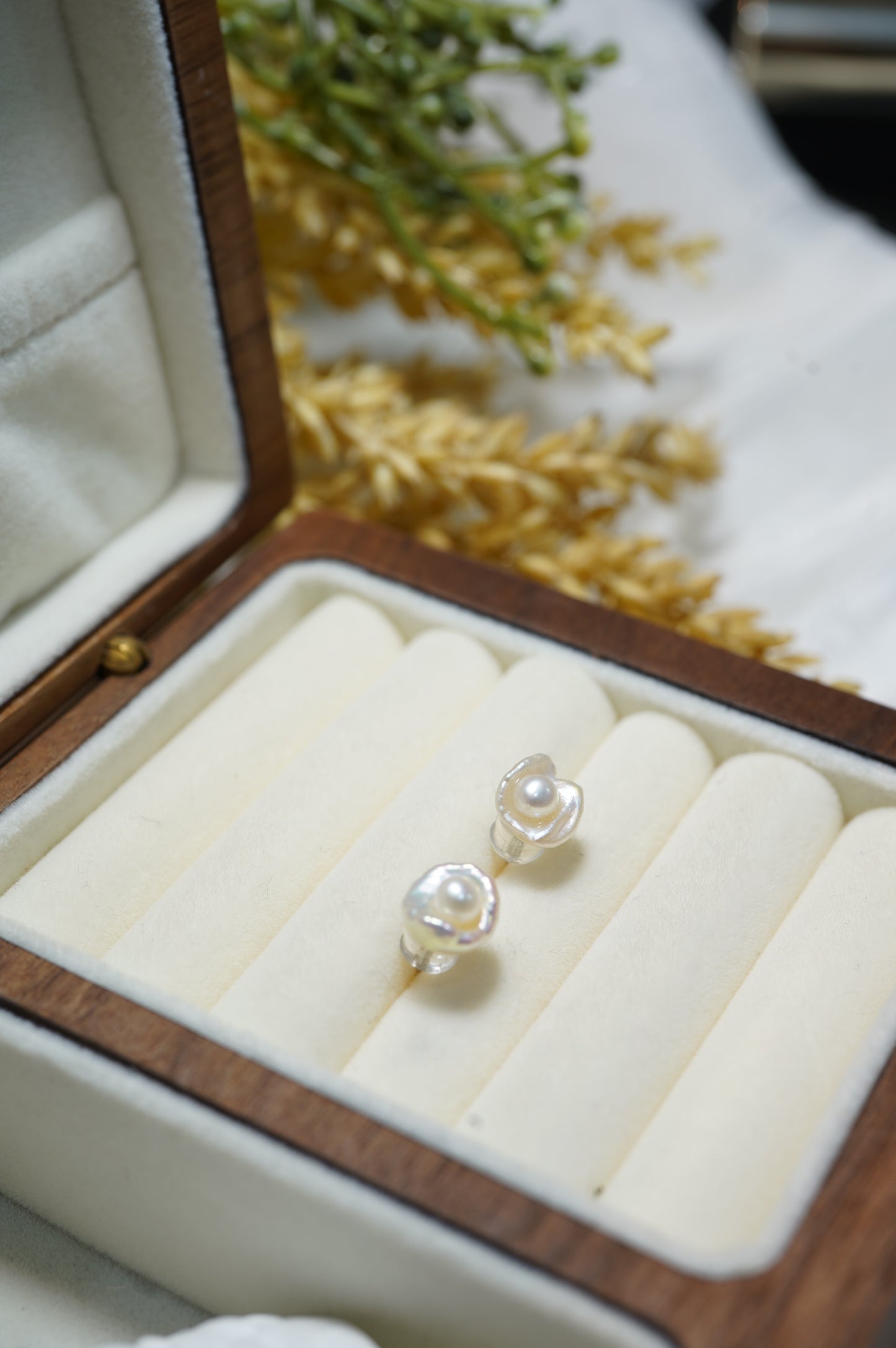 'Fried Egg' Freshwater Pearl Earrings
