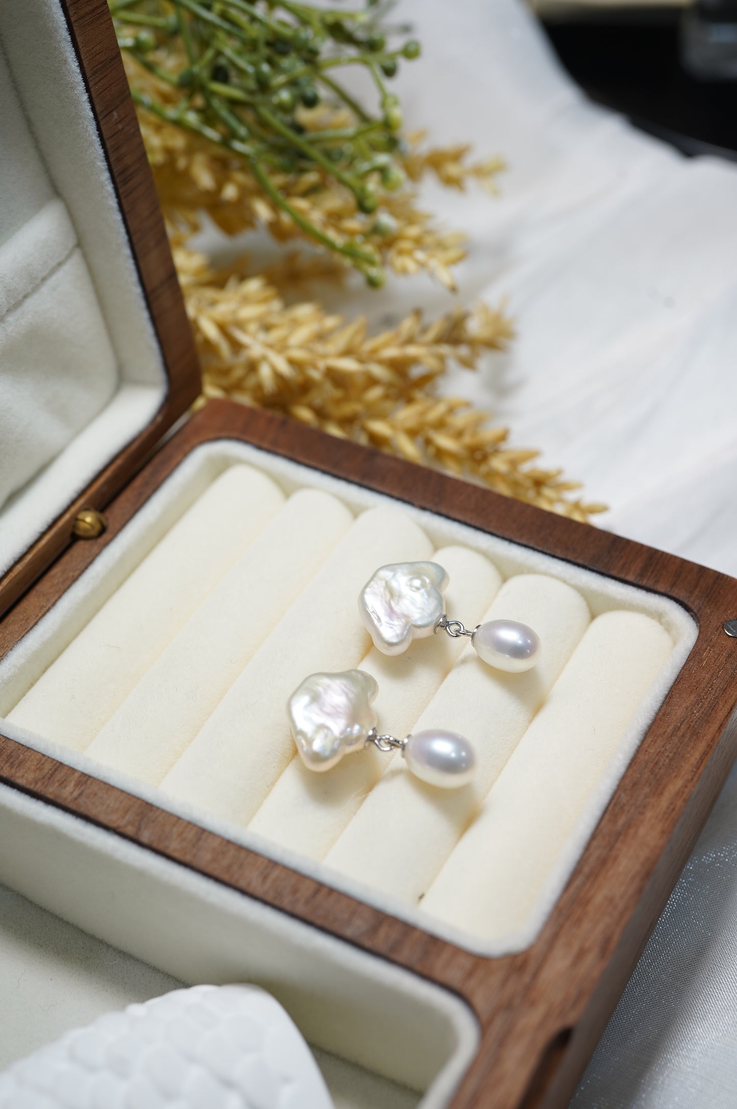 About to Rain Freshwater Pearl Earrings