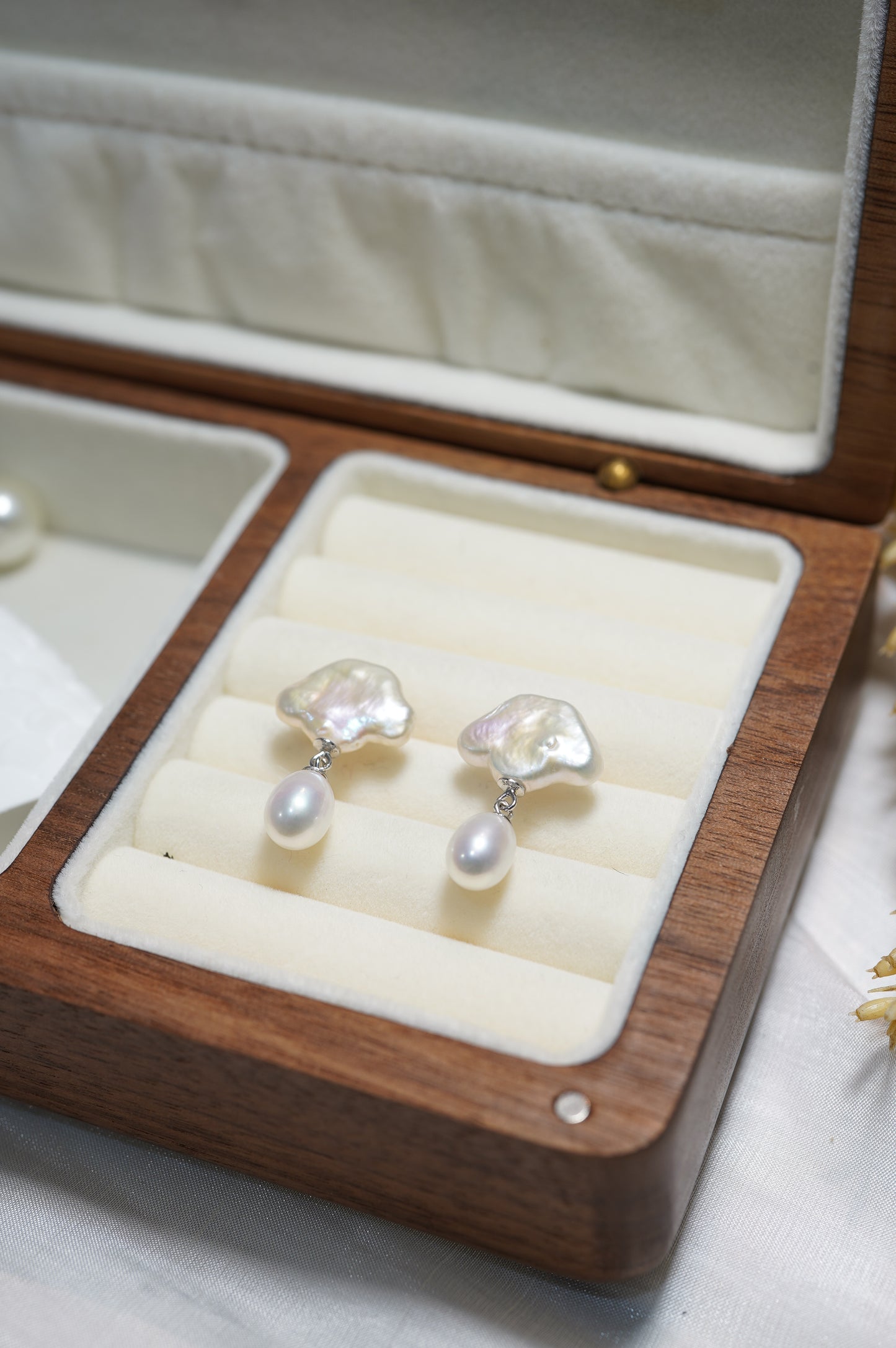 About to Rain Freshwater Pearl Earrings