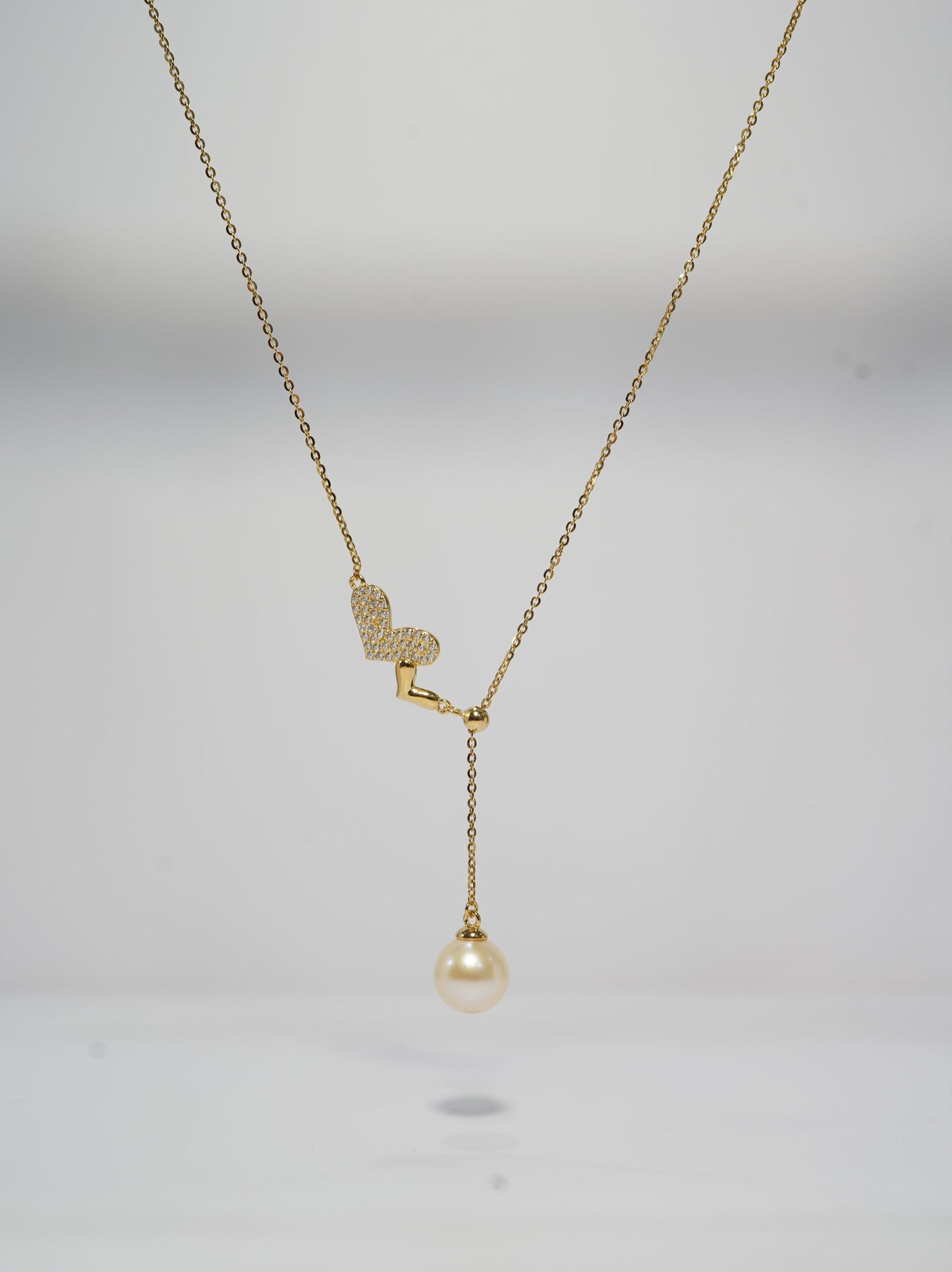 'Adjustable Hearts' Freshwater Pearl Necklace