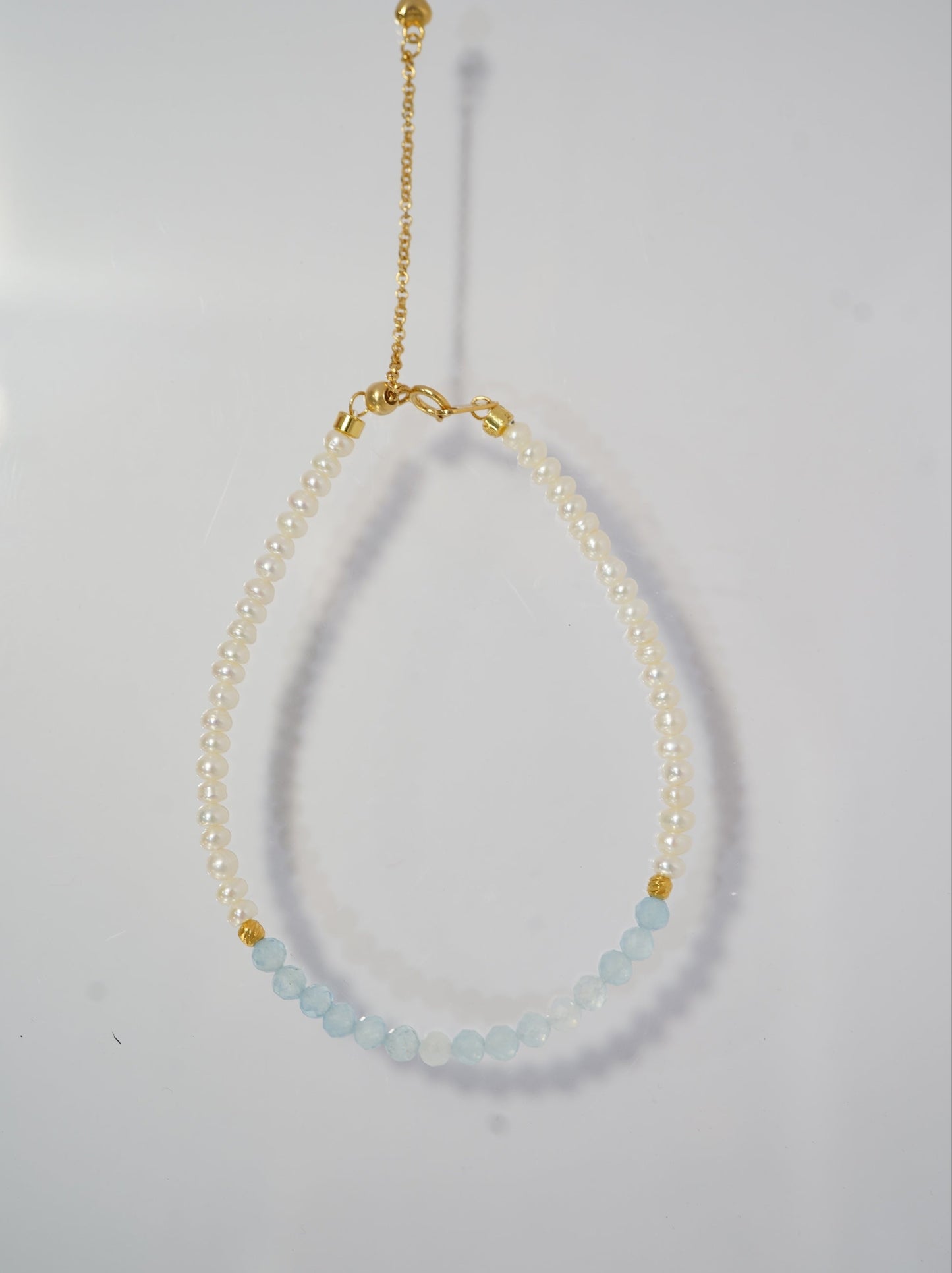 Aquamarine Baby Freshwater Pearls Bracelet