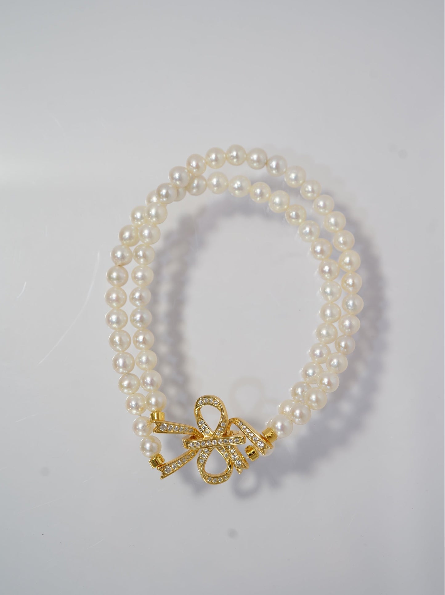 'Double Bow' Freshwater Pearls Bracelet