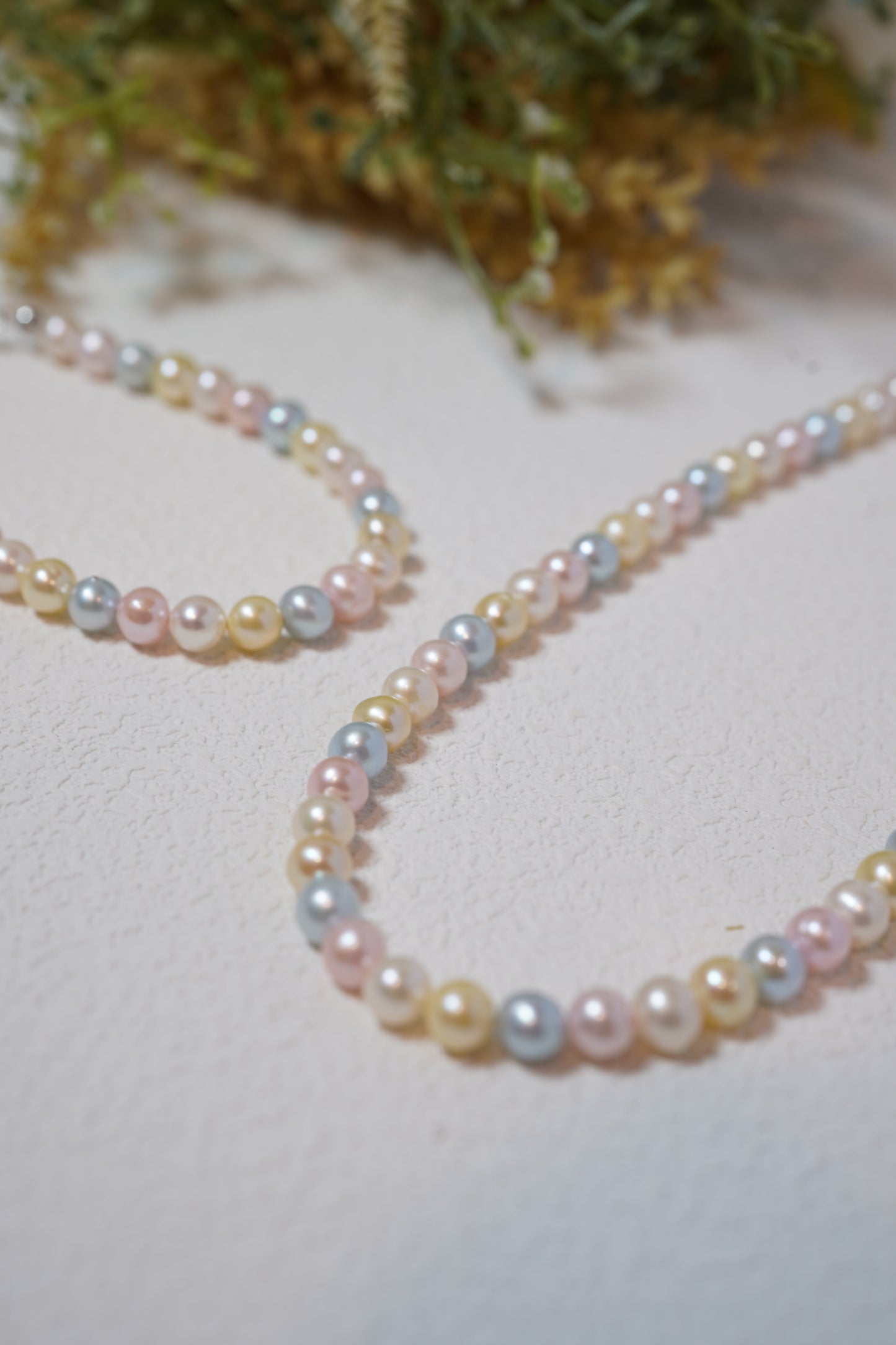 Candy Rainbow Seawater Akoya Pearls Set - Necklace, Bracelet