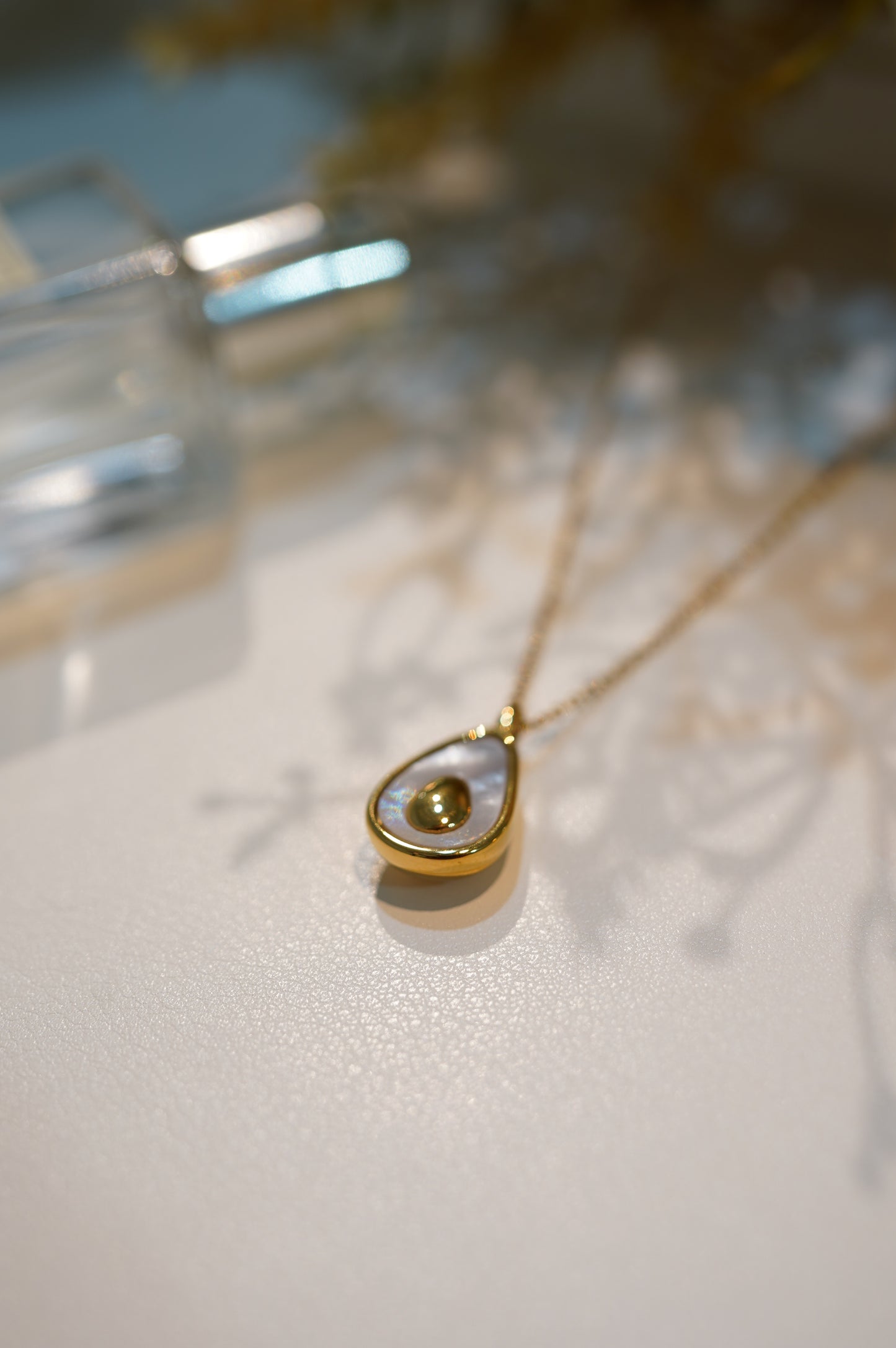 Avocado Mother Shell Necklace