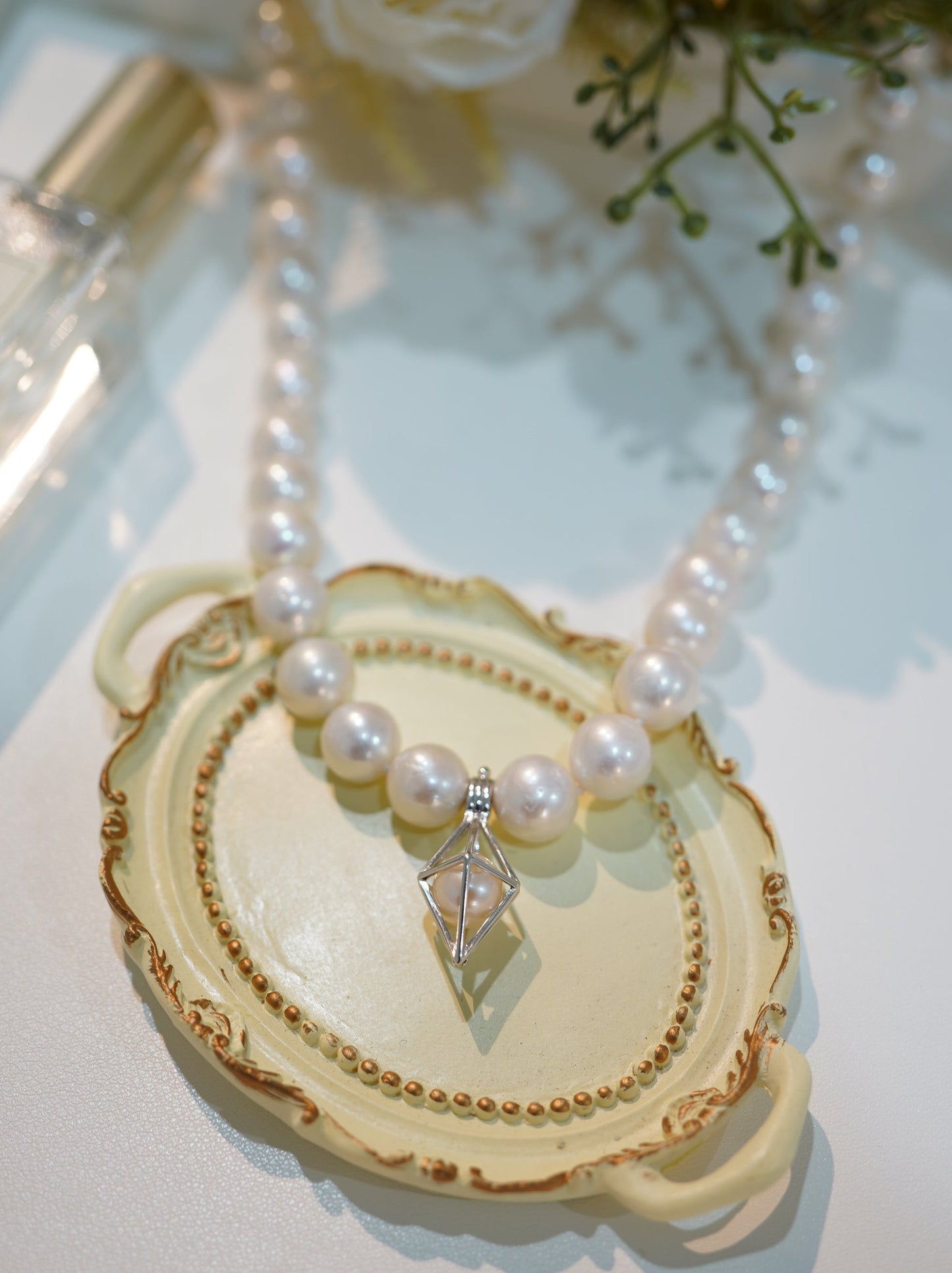 "Gentlemen" Freshwater Pearl Full Strand Necklace (Pearl Box)