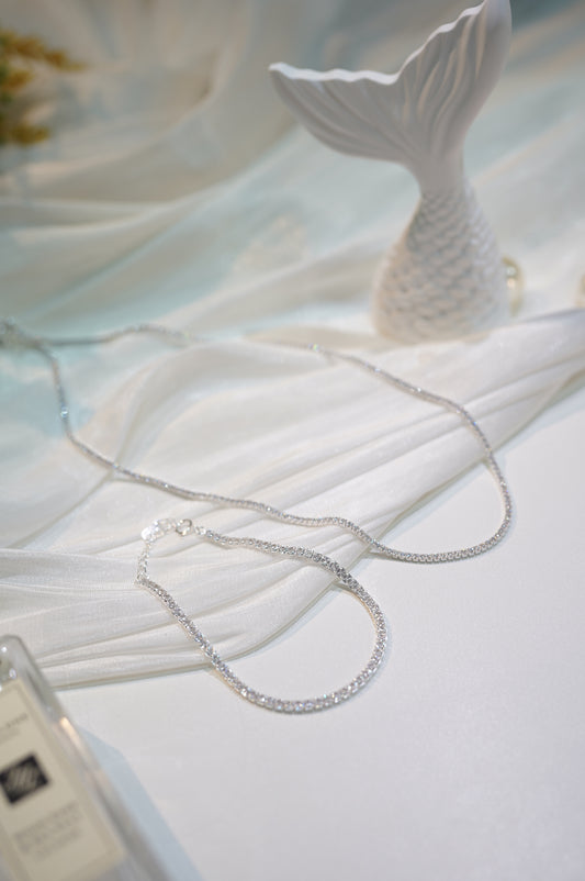 Tennis Diamonds Set - Necklace, Bracelet