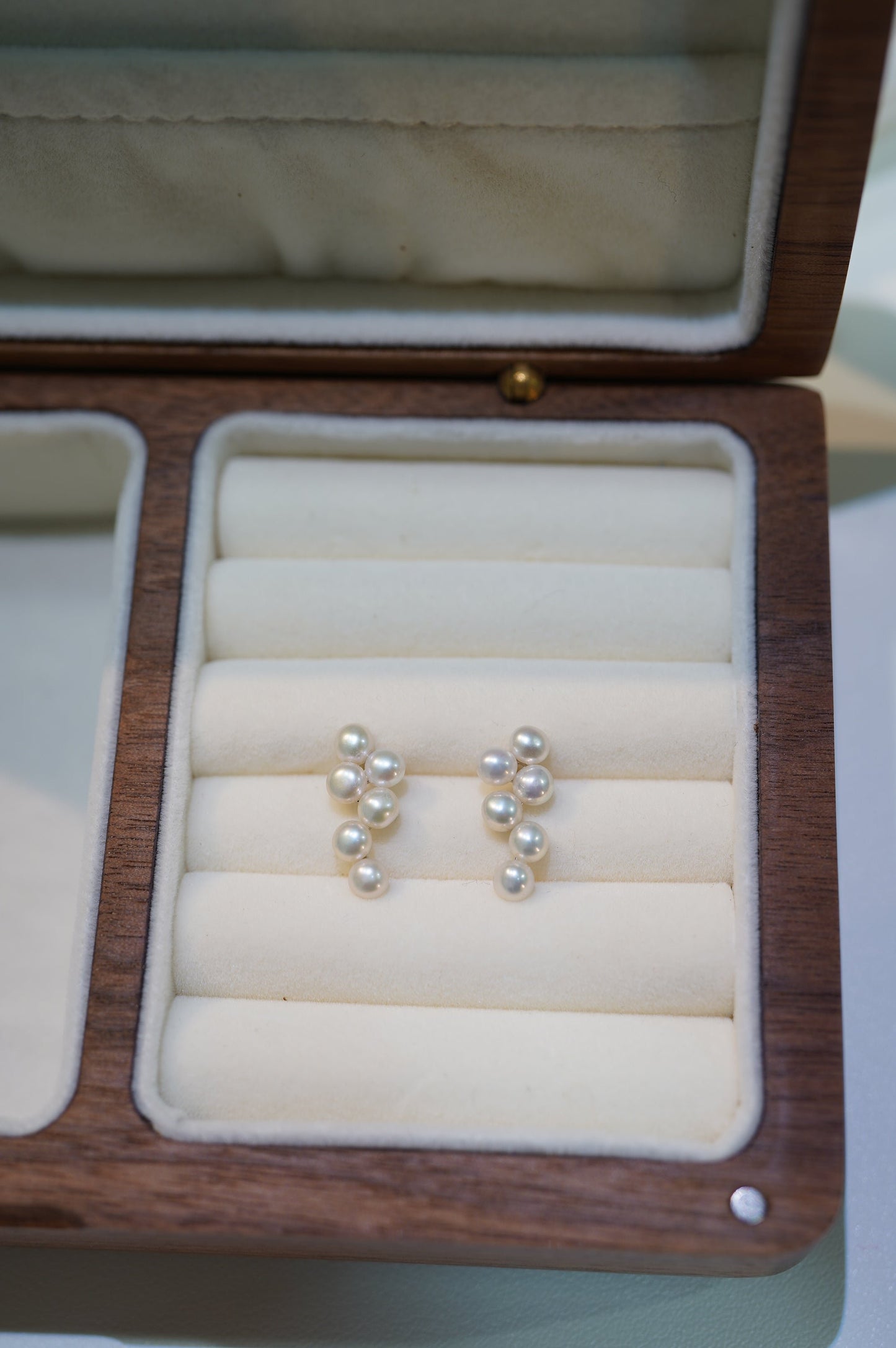 White Grape Freshwater Pearl Earrings