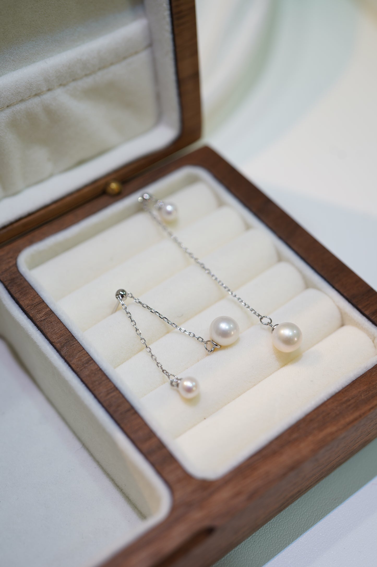 'Flexi Double' Freshwater Pearl Earrings