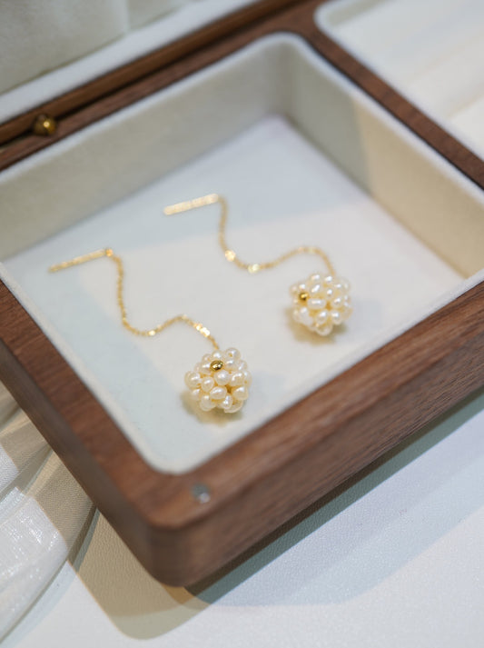 '#2 Popcorn' Freshwater Pearl Earrings