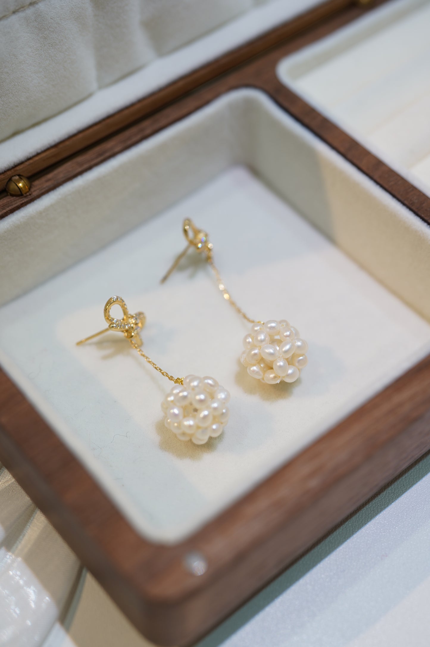 '#3 Popcorn' Freshwater Pearl Earrings