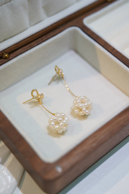 '#3 Popcorn' Freshwater Pearl Earrings