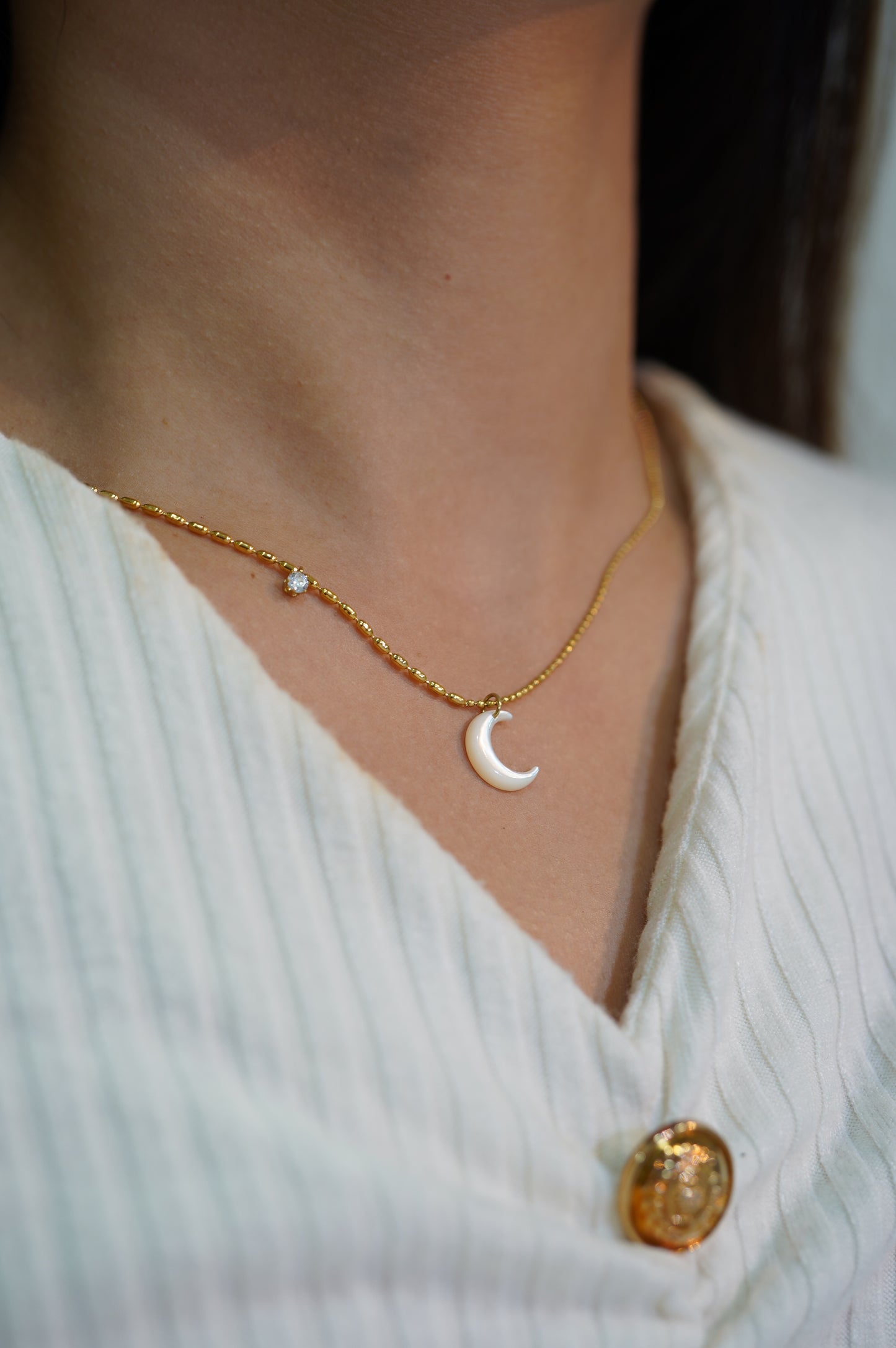 Moon Diamond Necklace