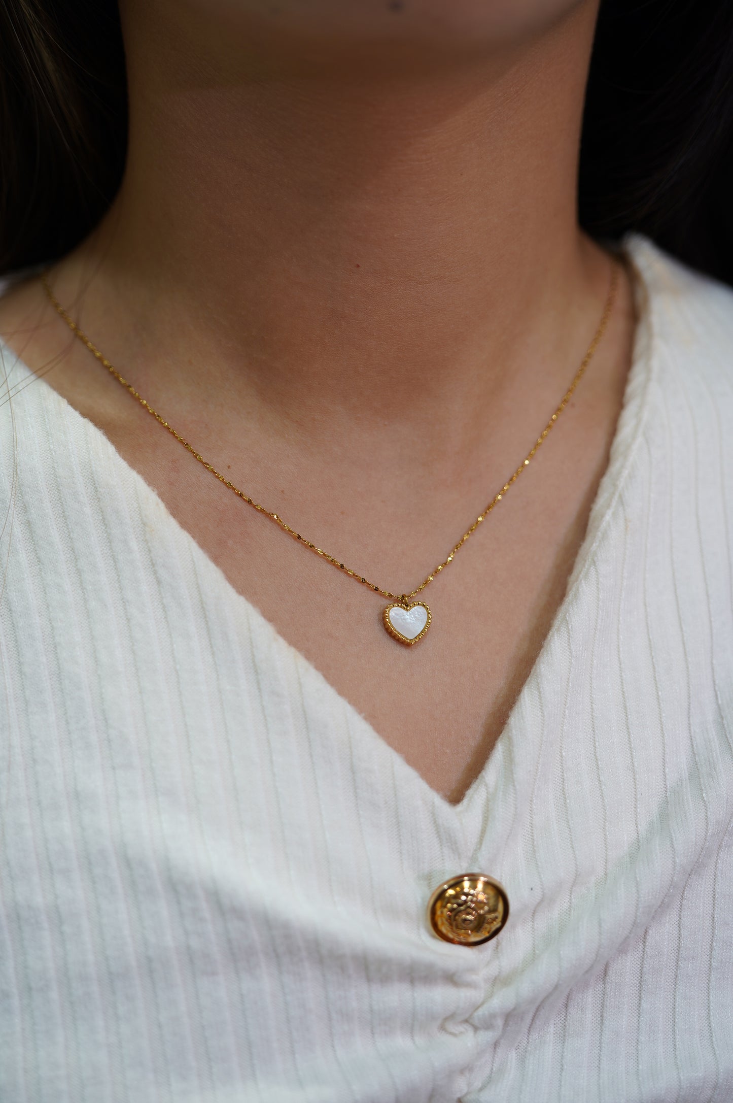 Heart Mother Shell Necklace