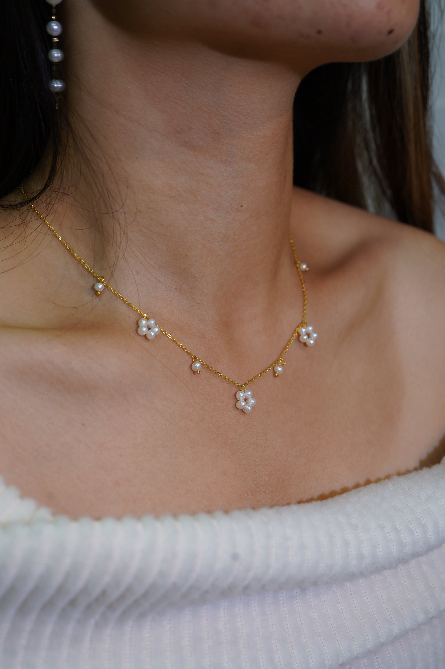 'Flower Star' Freshwater Pearl Necklace