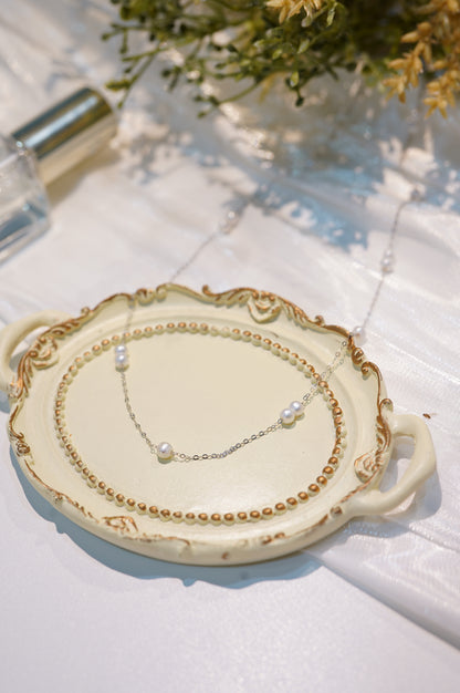 'Single and Couple' Freshwater Pearl Necklace