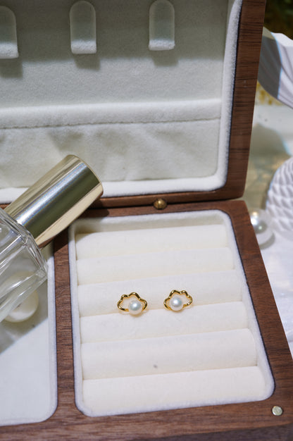 Mini Cloud Freshwater Pearl Earrings