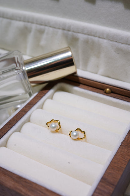 Mini Cloud Freshwater Pearl Earrings