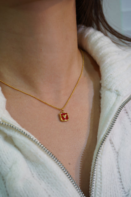 Square Heart Necklace