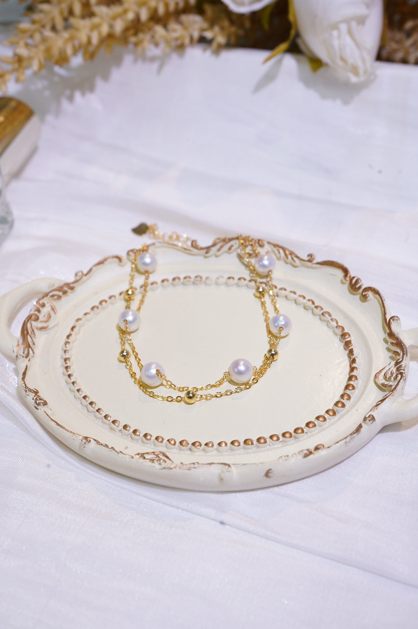 Double Layers All Stars Freshwater Pearl Bracelet