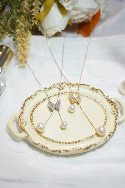 'Adjustable Bow' Freshwater Necklace