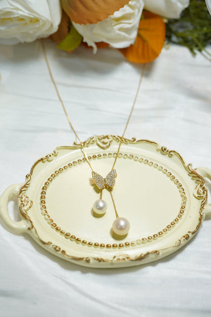 'Adjustable Bow' Freshwater Necklace