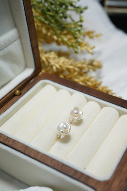 'Fried Egg' Freshwater Pearl Earrings