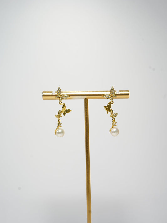 Butterfly Freshwater Drop Earrings