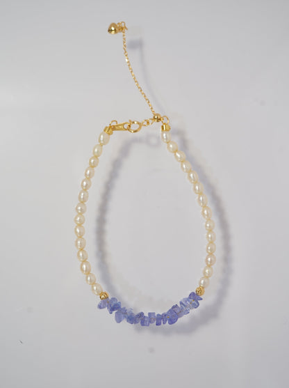 Tanzanite Baby Freshwater Pearls Bracelet