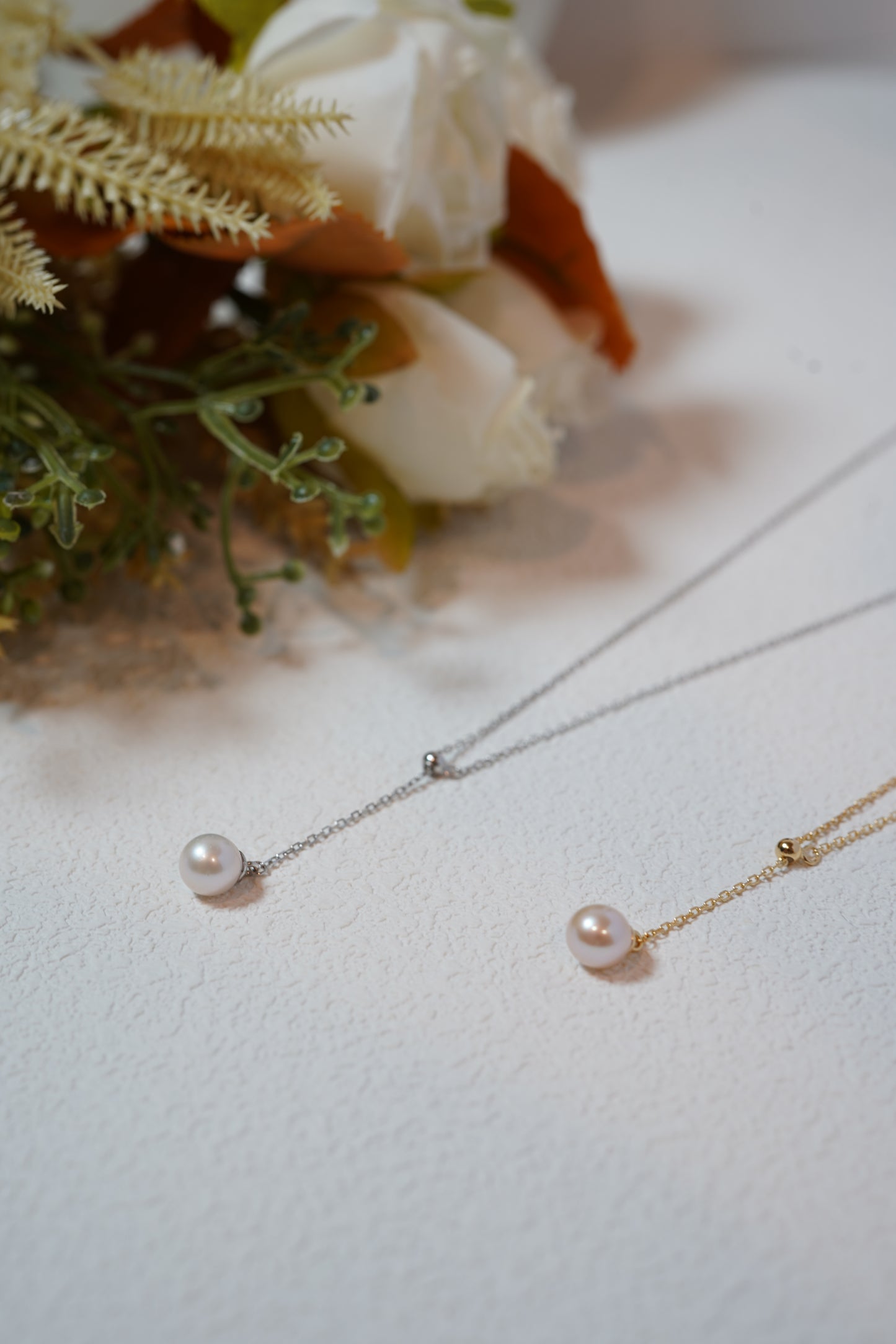Minimalism Y-shaped Adjustable Round Freshwater Pearl Necklace