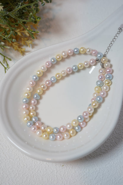 Candy Rainbow Seawater Akoya Pearls Necklace