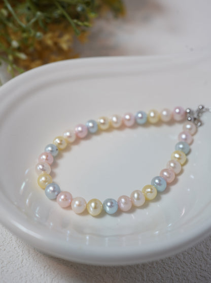 Candy Rainbow Seawater Akoya Pearls Bracelet