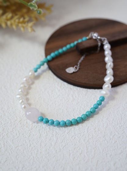 Turquoise Baby Freshwater Pearls Bracelet