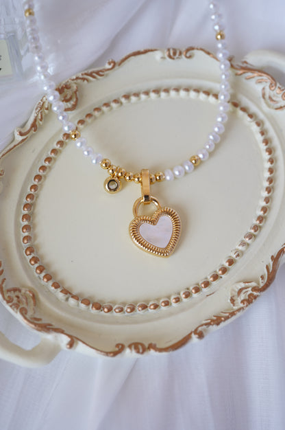 Lock-heart Freshwater Necklace