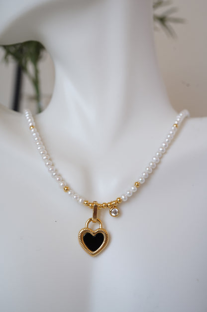 Lock-heart Freshwater Necklace