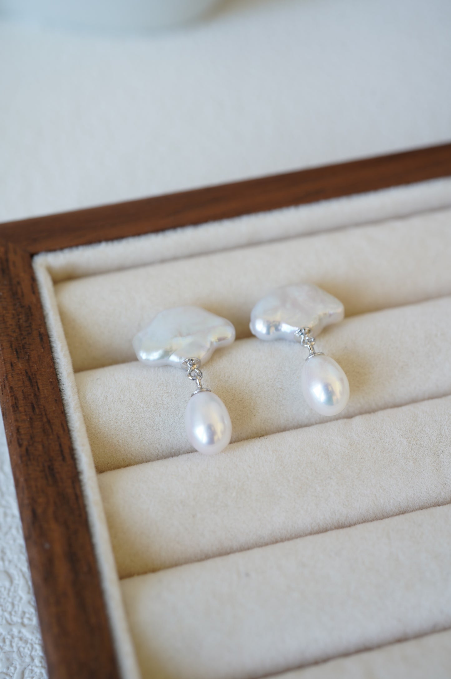 About to Rain Freshwater Pearl Earrings