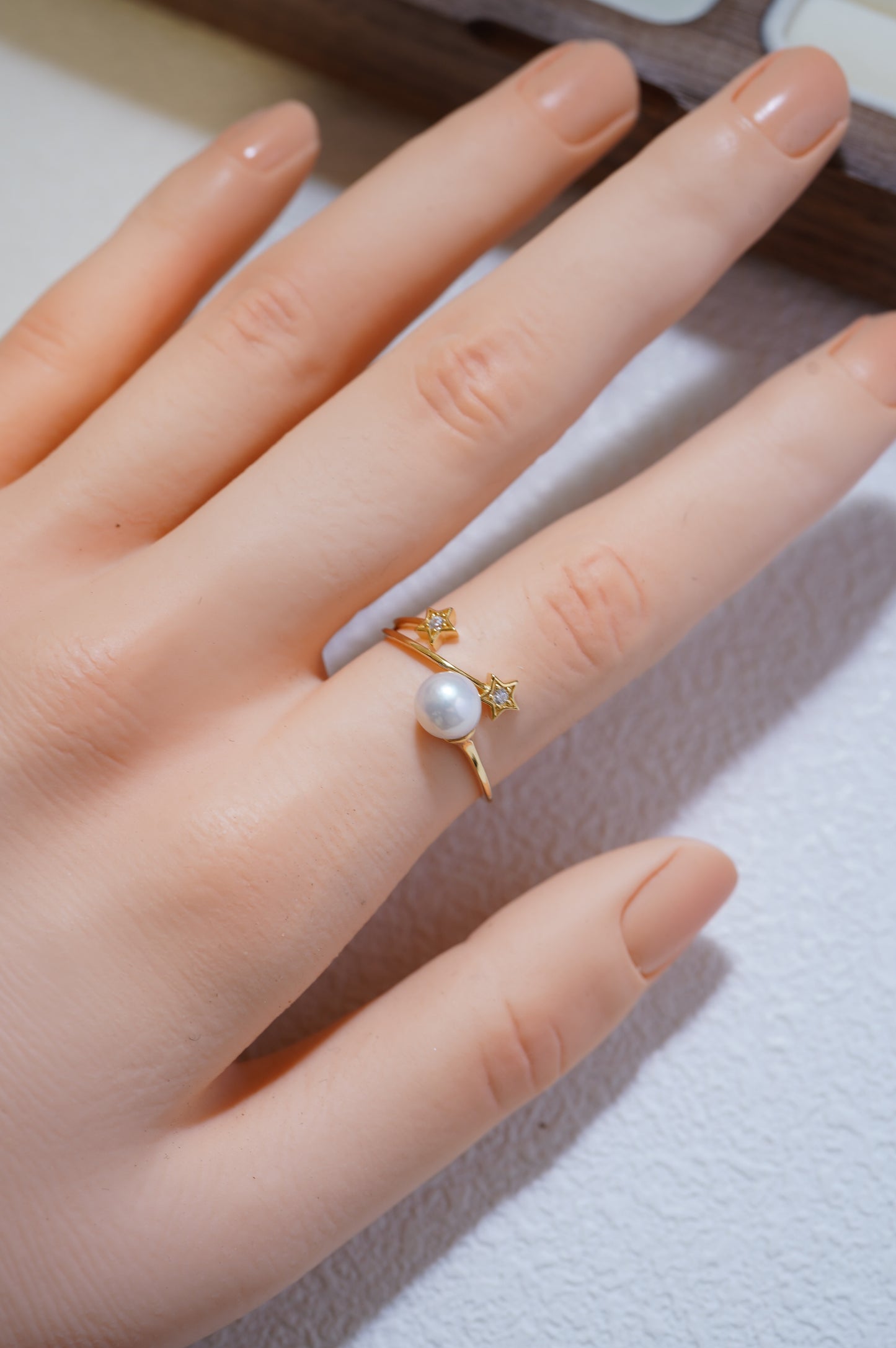 ‘Meteor' Round Freshwater Pearl Ring