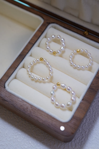 ‘Baby' Rice Freshwater Pearl Ring