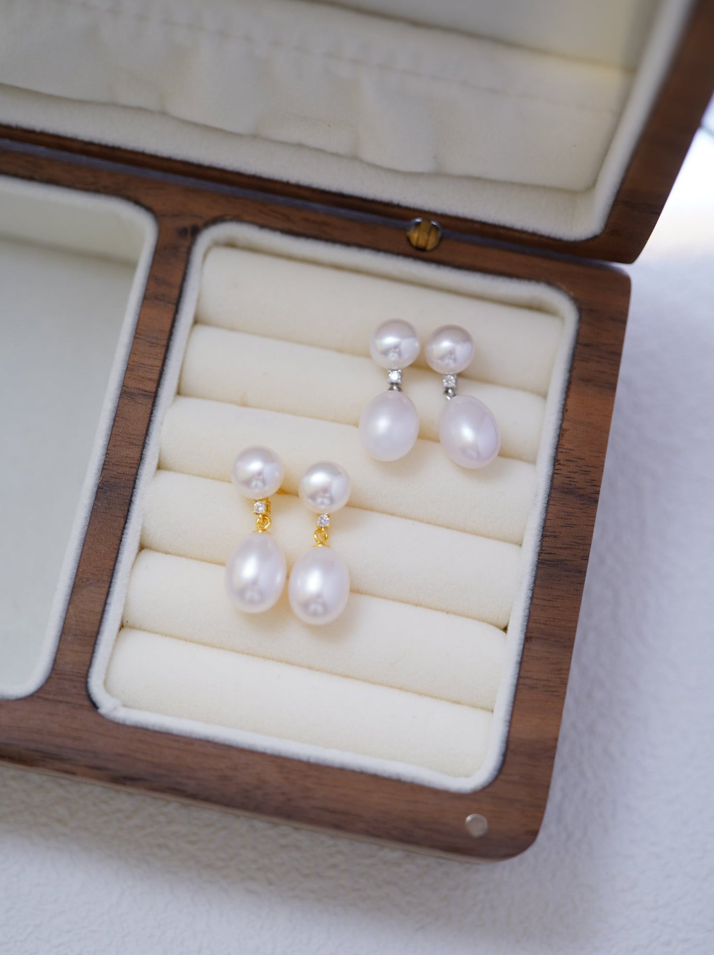 'Big Rice' Freshwater Pearl Earrings