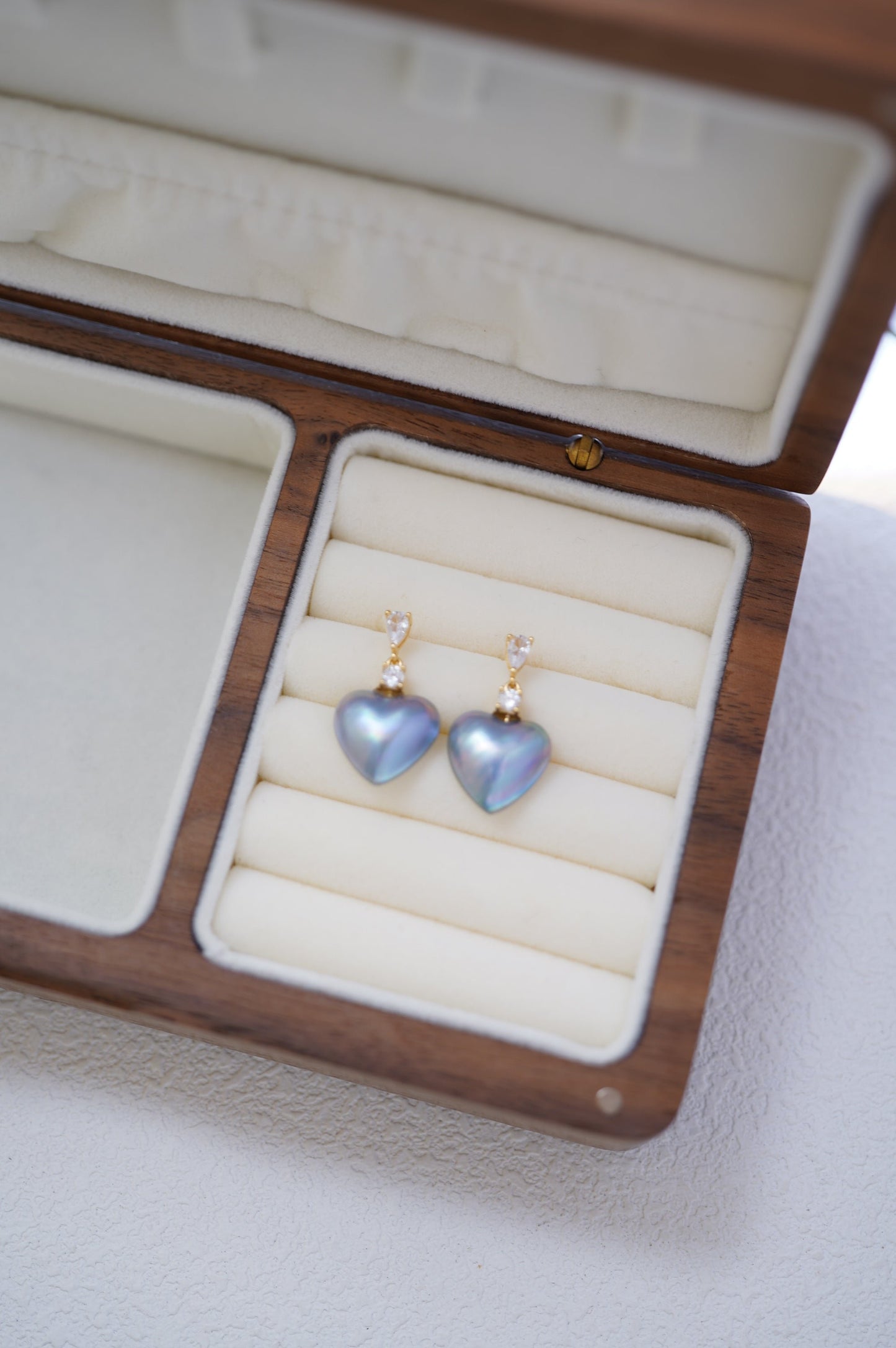 'Oil Painting' Seawater Made Pearl Earrings