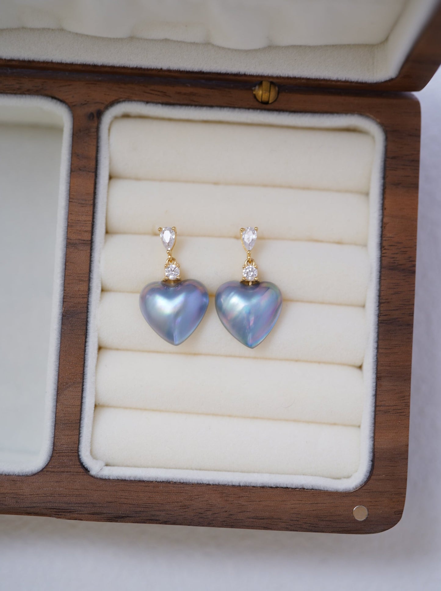 'Oil Painting' Seawater Made Pearl Earrings