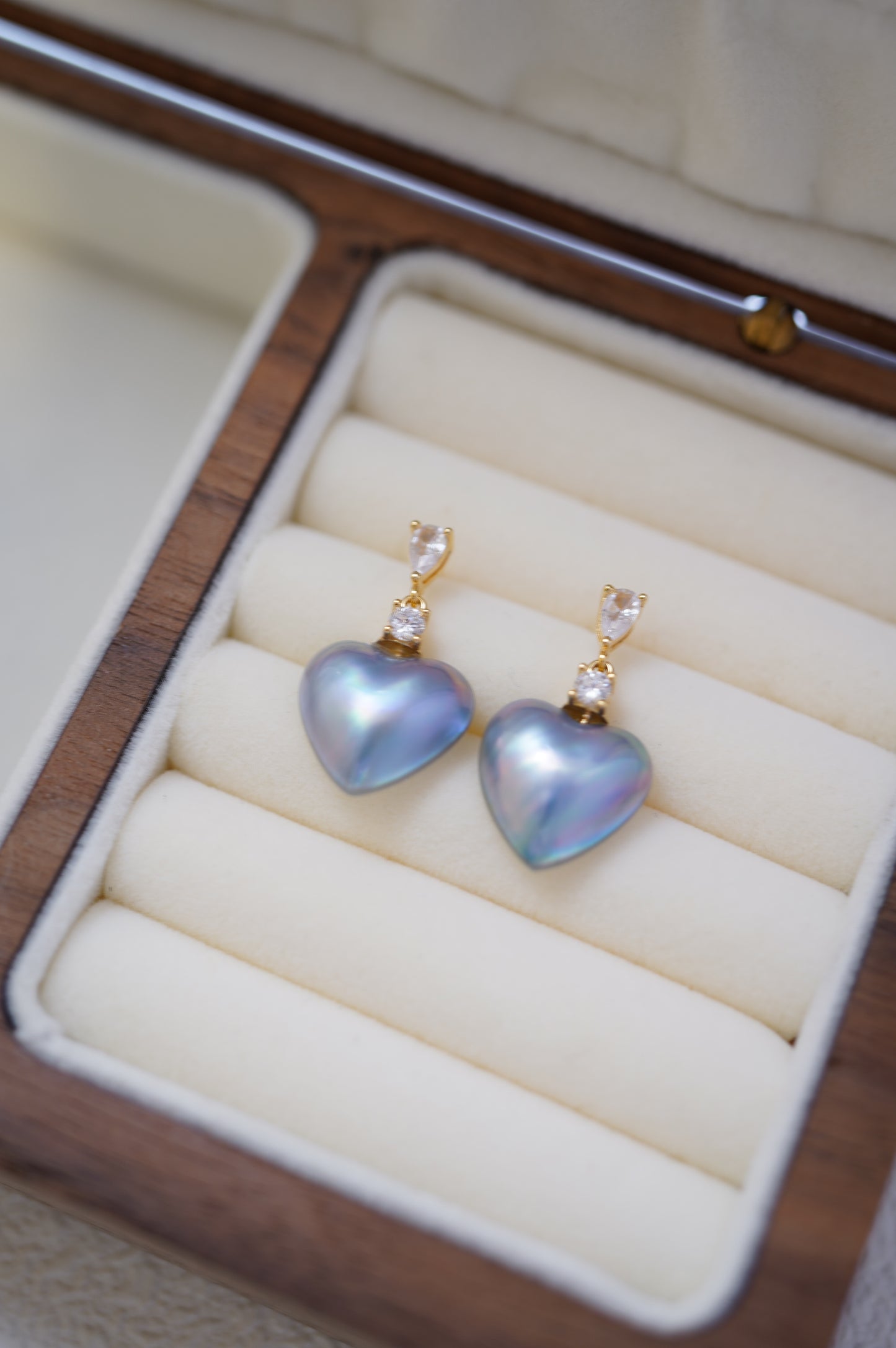 'Oil Painting' Seawater Made Pearl Earrings